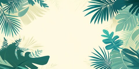 Poster - Tropical Leaf Background.