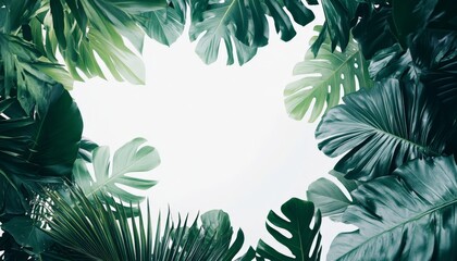 Canvas Print - Tropical Leaves Frame.