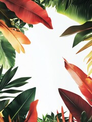 Poster - Tropical Leaf Border.