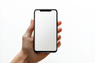 Hand Holding Smartphone Mockup Isolated created with Generative AI