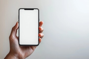 Hand Holding Smartphone Mockup Isolated created with Generative AI