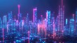 © Theeranan - High-tech smart city with glowing connectivity lines, representing a futuristic digital network connecting urban infrastructure