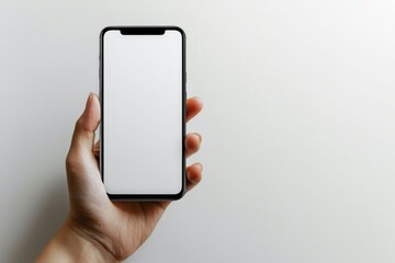 Hand Holding Smartphone Mockup Isolated created with Generative AI