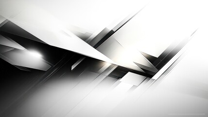 Wall Mural - Abstract geometric design with sharp angles and contrasting light.