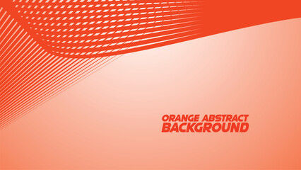 Orange gradient with curve line abstract background vector image for backdrop or presentation