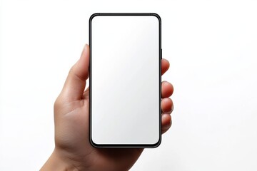 Hand Holding Smartphone Mockup Isolated created with Generative AI