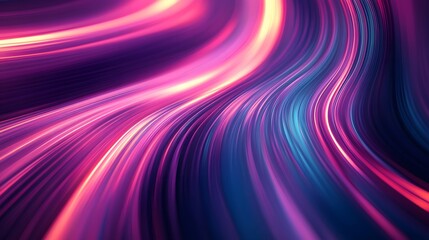 Wall Mural - Modern abstract high-speed light effect. Abstract background with curved beams of light. Technology futuristic dynamic motion. Movement pattern for banner or poster design background concept.