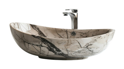 Wall Mural - marble modern sink on transparent background