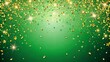 © Indigo Studio - Vibrant green background adorned with shining gold confetti for a festive celebration