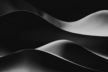 Wall Mural - A hauntingly beautiful black and white photograph with a smooth gradient-like texture