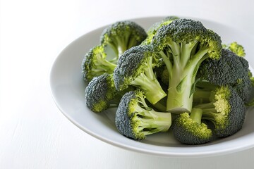 Wall Mural - A pristine and appetizing photograph of fresh, vibrant green broccoli