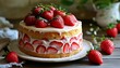 © 张 钱 - Delicious strawberry cake, extremely irresistible