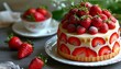 © 张 钱 - Delicious strawberry cake, extremely irresistible