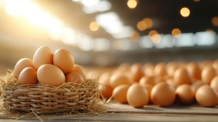 Organic farm setting with free-range hens laying eggs, their feathers gently brushing the nest, representing natural farming methods Chicken Eggs, Natural, Organic Incubation