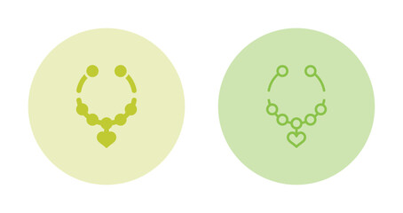 Poster - Heart Shaped Necklace Vector Icon