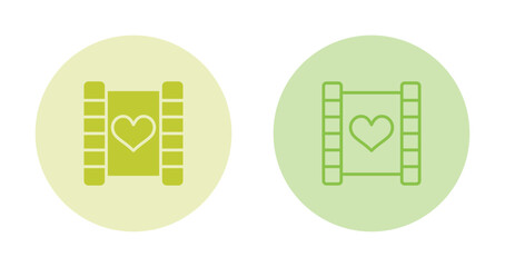 Sticker - Love story movie Vector Icon