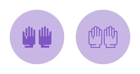 Sticker - Gloves Vector Icon