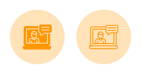 Sticker -  Web Conference Vector Icon