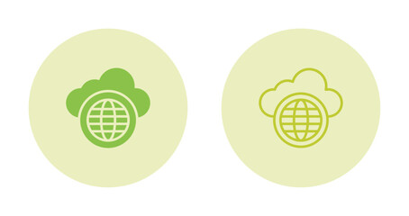 Wall Mural - Cloud Network Vector Icon