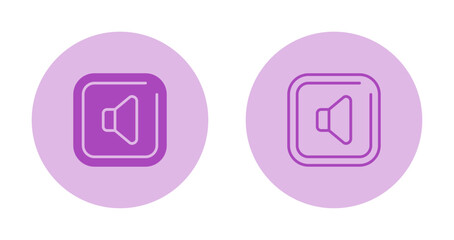 Sticker - Speaker Square Vector Icon