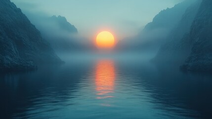 Wall Mural - Mystical Mountain Sunset