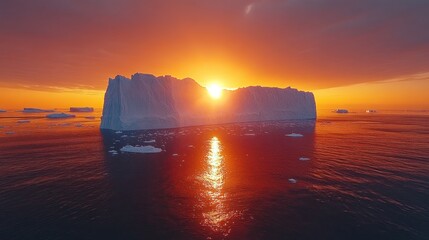 Poster - Iceberg Sunset