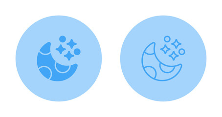 Sticker - Moon Vector Icon