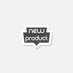 Canvas Print - New product icon sticker isolated on gray background