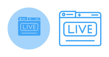 Sticker - Live Stream Vector Icon