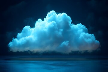 Wall Mural - blue cloud reflection
