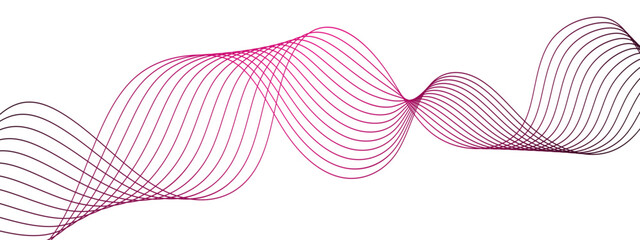 Aufkleber - Abstract colorful modern stream wave and curve lines in transparent background. Frequency sound wave lines and technology curve lines. Design for brochure, flyer, banner, template, business wave lines