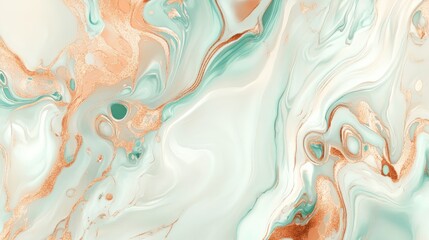 Abstract marble background with copper and turquoise veins set against a cream-colored base. No people. No logo.