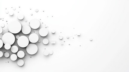 Wall Mural - Abstract White Circle Pattern Background