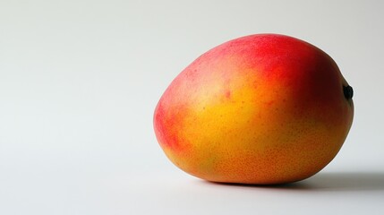 Wall Mural - Ripe Yellow and Red Mango on White Background