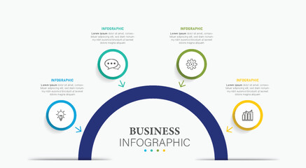 Infographic template business concept with icon options. for presentation, web design, layout