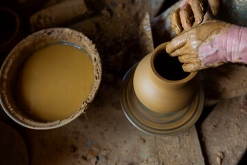 Pottery products made in the pottery workshop.