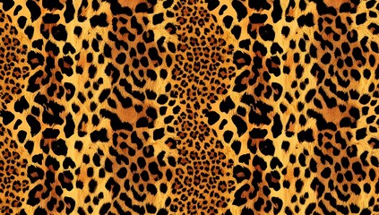 Wall Mural - leopard leather motif texture background