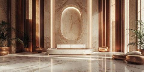 Poster - Elegant 3D podium rendering for sophisticated designZhan Shi