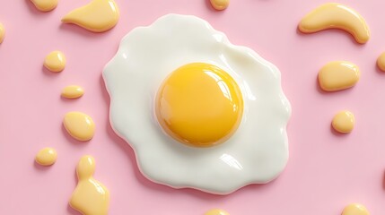 broken egg on white background