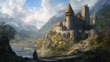 Fantasy medieval castle concept artwork