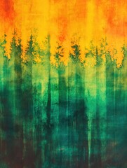 Wall Mural - Colorful Tie Dye Design Stunning Acrylic Art Fashionable Tie Dye Stripes Lively Green Dyed Material Vivid Abstract Backdrop Watercolor Illustration Edgy Fantasy Tie Dye