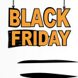 © Deepa - A bold 'Black Friday' design with orange and black text on a white background, accented by a shadow effect for a striking visual