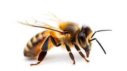 bee on white background