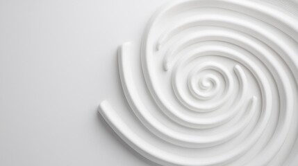 Wall Mural - glossy white spirals and textured forms, an abstract composition featuring smooth and textured shape