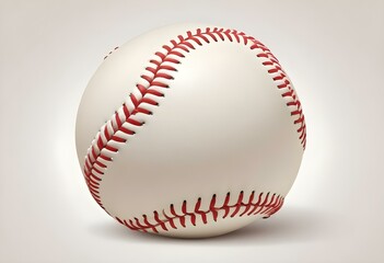 A baseball with red stitching and white stripes and with backgrounds