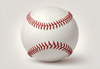 A baseball with red stitching and white stripes and with backgrounds