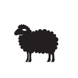 © rashel - Sheep silhouette. Sheep logo, icon. Sheep vector design isolated on white. background.