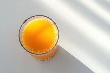 Wall Mural - Sunrise Sip: Pure Orange Juice Glass