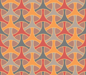 Wall Mural - Japanese Curl Curve Triangle Vector Seamless Pattern
