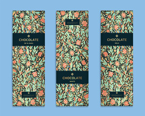 Wall Mural - Luxury packaging design of chocolate bars. Vintage vector ornament template. Elegant, classic elements. Great for food, drink and other package types. Can be used for background and wallpaper.